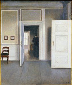 Frau in einem Innenraum, Strandgrade 30, 1901