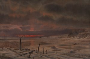 Ein Winterabend an einem dänischen Fjord von Vilhelm Kyhn