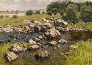Landschaft mit Steinen