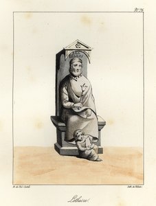 Statue von Lothar I., Lothar I., Karolingischer Kaiser, König von Italien und Mittelreich, 795-855