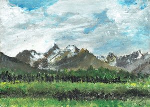 Hotelblick auf Crans von Vincent Alexander Booth