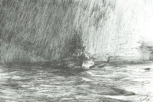 Tirpitz in arktischen Gewässern 1943, 2009 von Vincent Alexander Booth