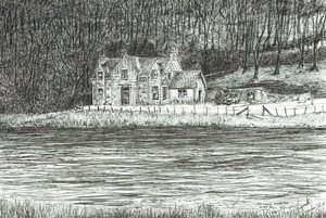 Haus am Fluss Spey von Vincent Alexander Booth