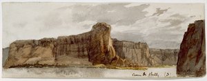 Canyon de Chelly Nr. 3 (Canyon de Chelly, Arizona, Carsons Nadel 500 Fuß), 1869-1871 von Vincent Colyer