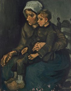 Bäuerin mit Kind auf dem Schoß, 1885