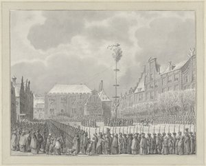 Abschaffung des Stadthalteramts auf dem Grote Markt in Haarlem, 1795