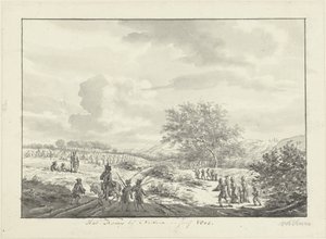 Militärlager in den Dünen bei Overveen im Juli 1803