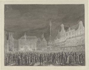 Feier der Verkündung der Allianz mit Frankreich auf dem Grote Markt in Haarlem, 1795