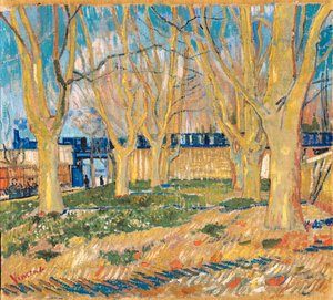 Platanenallee in der Nähe des Bahnhofs von Arles