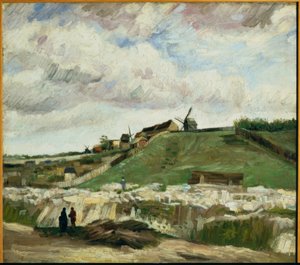 Blick auf Montmartre mit Steinbruch und Mühlen