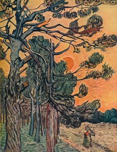 Foret De Sapins Au Declin Du Jour, 1889 von Vincent van Gogh
