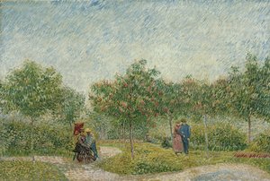Garten in Montmartre mit Liebespaaren von Vincent van Gogh