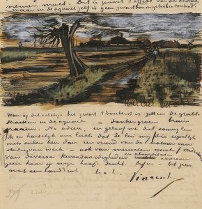 Kopfweide, Brief an Theo van Gogh. 1882 von Vincent van Gogh