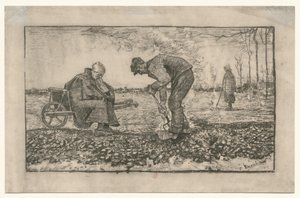 Die Arbeit auf den Feldern von Vincent van Gogh