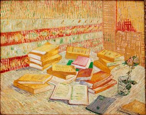 Die gelben Bücher oder Pariser Romanzen. Gemälde von Vincent van Gogh (1853-1890) 1887. Maße 73x93 cm. Baden-Baden, Privatsammlung