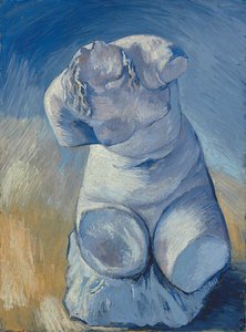 Gipsstatuette: Weiblicher Torso, Vorderansicht; Statuette de plâtre: Torse de femme, vue de face, 1887