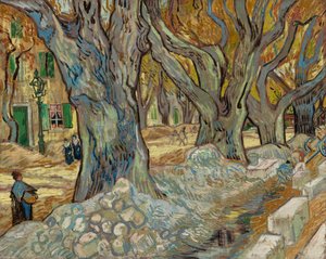 Die großen Platanen Straßenarbeiter in Saint-Rémy, 1889 von Vincent van Gogh