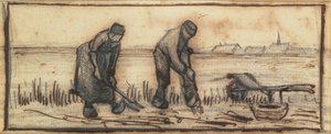 Die Kartoffelernte, aus einer Serie von vier Zeichnungen, die die vier Jahreszeiten darstellen
