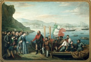 Giuseppe Garibaldi verlässt Quarto für die Expedition der Tausend von Vincenzo Azzola