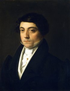 Porträt von Gioacchino Rossini (1792-1868) jung - von Vincenzo Camuccini (ca. 1830). Öl auf Leinwand. Museo Teatrale alla Scala, Mailand