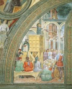Das Wunder der Wolke, Detail aus Geschichten des Heiligen Petrus Märtyrer, von Vincenzo Foppa von Vincenzo Foppa