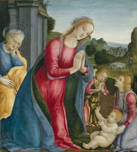 Die Anbetung des Christkindes, ca. 1490 von Vincenzo Frediani