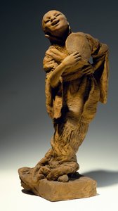 Sänger, von Vincenzo Gemito, Terrakotta-Statue, Italien