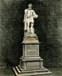 Das Denkmal für Antonio Allegri da Correggio, von Vincenzo Vela (1820-1891), Correggio, Emilia-Romagna, Italien von Vincenzo Vela