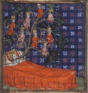 Der Baum Jesse aus der Bible historiale von Guiart des Moulins, 1400-1415 von Virgil Master