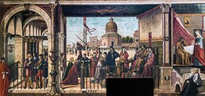 Ankunft der englischen Botschafter am Hof des Königs von Bretagne Die Legende von von Vittore Carpaccio