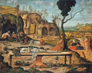 Vorbereitung des Grabes Christi