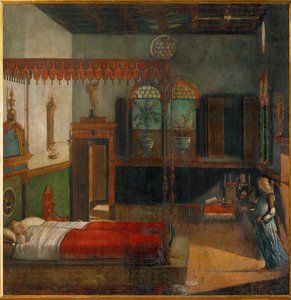 Die heilige Ursula träumt von ihrem kommenden Martyrium, angekündigt von einem Engel