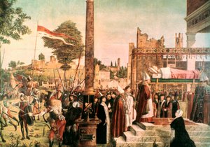 Die Legende der hl. Ursula: Martyrium und Beerdigung der hl. Ursula, 1493