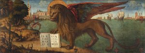 Der Löwe von San Marco, von Vittore Carpaccio (1460-1526) von Vittore Carpaccio
