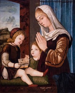 Jungfrau und Kind mit Johannes dem Täufer als Kind, um 1494/97 von Vittore Carpaccio