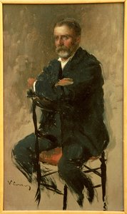 Porträt von Renato Fucini, italienischer Schriftsteller