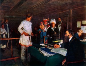 Im Büro von Vladimir Egorovic Makovsky