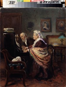 Klavier zu vier Händen von Vladimir Egorovic Makovsky