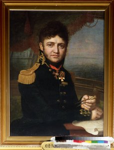 Porträt des Seefahrers und Offiziers Yuri Lisyansky von Vladimir Lukich Borovikovsky