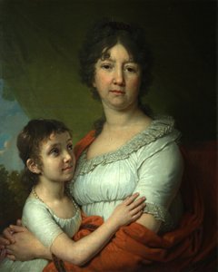 Porträt von A.E. Labzina und ihrer Pflegetochter S.A. Mudrova, 1803 von Vladimir Lukich Borovikovsky