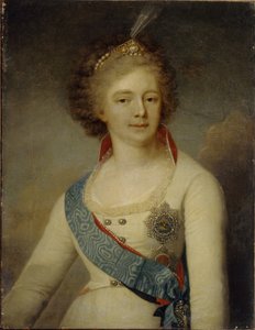 Porträt der Kaiserin Maria Feodorovna 1759-1828 in der Uniform der Chevalier-Garde, 1796 von Vladimir Lukich Borovikovsky