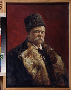 Porträt des Schriftstellers Vladimir Gilyarovsky (1853-1935) von Vladimir Nikolayevich Pchelin