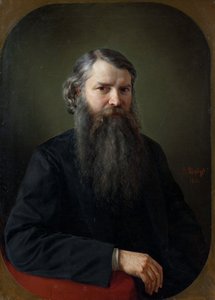 Porträt von Ivan Yegorovich Zabelin (1820-1908) von Vladimir Ossipovitch Sherwood