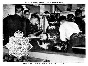 Royal Marines an 6 Kanonen, 1937 von WA and AC Churchman