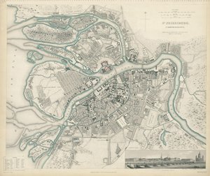 Karte von Petersburg, 1834