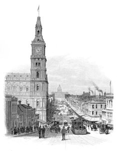 Bourke Street, Melbourne, Victoria, Australien, 1886