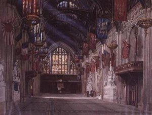 Innenansicht der Guildhall von W.D. Radcliffe Beresford