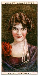 Priscilla Dean 1896-1987, amerikanische Schauspielerin, 1928 von WD and HO Wills