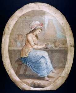 Das Staffordshire-Mädchen, spätes 18. - frühes 19. Jahrhundert
