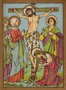 Die Kreuzigung unseres gesegneten Herrn (Farblithografie) von W.S. Stacey